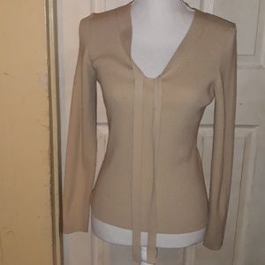 LOFT tan long sleeve sweater